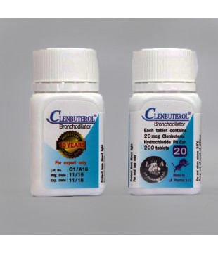 Clenbuterol, LA Pharma 200 tabs [20mcg/1tab]