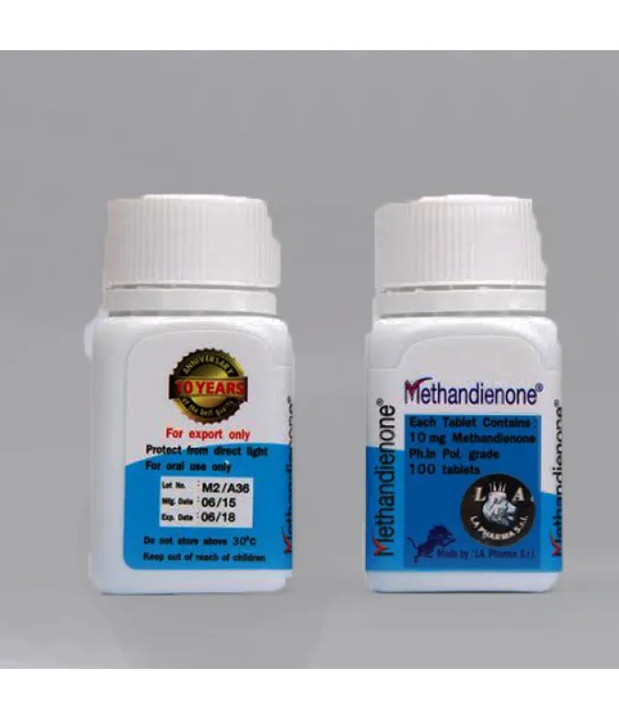 Methandienone, LA Pharma 100 tabs [10mg/1tab]